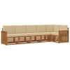 vidaXL Set de canapele de exterior 6 buc. Natural și Bej Poliester