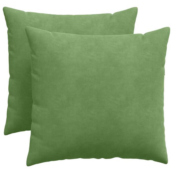 vidaXL Perne pentru canapea 2 pcs Verde deschis 50 x 50 cm