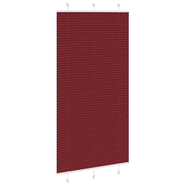 vidaXL Jaluzea plisată Bordeaux Roșu 105x200 cm Lățime țesătură 104,4cm
