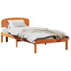 vidaXL Cadru de pat Maroniu cerat 80 x 200 cm Lemn de pin masiv