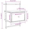 vidaXL Noptieră de perete, stejar sonoma, 35x30x51 cm, lemn prelucrat