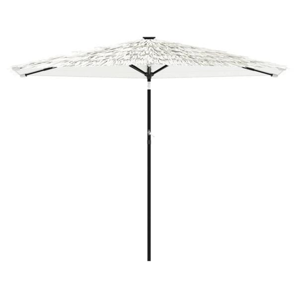 vidaXL Umbrelă soare de grădină st&acirc;lp din oțel, alb 288x288x225cm