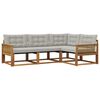 vidaXL Set de canapele de exterior 4 pcs Natural și gri deschis