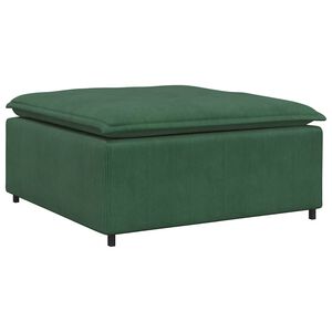 vidaXL Modul taburet modular pentru canapea, verde &icirc;nchis, 100x100x48 cm