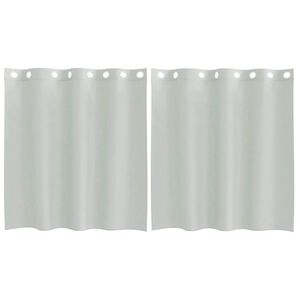 vidaXL Perdele Voile cu Oelii 2 buc Gri deschis 140x140 cm