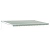 vidaXL Copertină retractabilă Verde și alb 500 &times; 300 cm