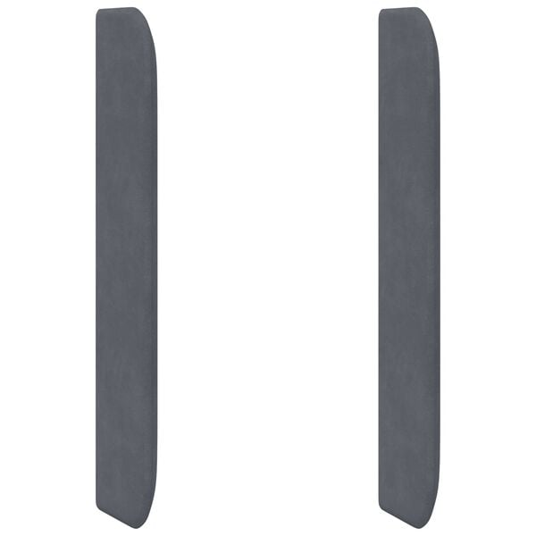 vidaXL Ureche pentru Tăblie Gri 80 x 16 x 4 cm Catifea