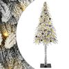 vidaXL Brad de Crăciun cu 300 LED cu suport Alb 210 cm PE și Oțel