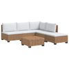 vidaXL 6 buc. Set de lounge din ratan cu perne GENDT Ratan Natural