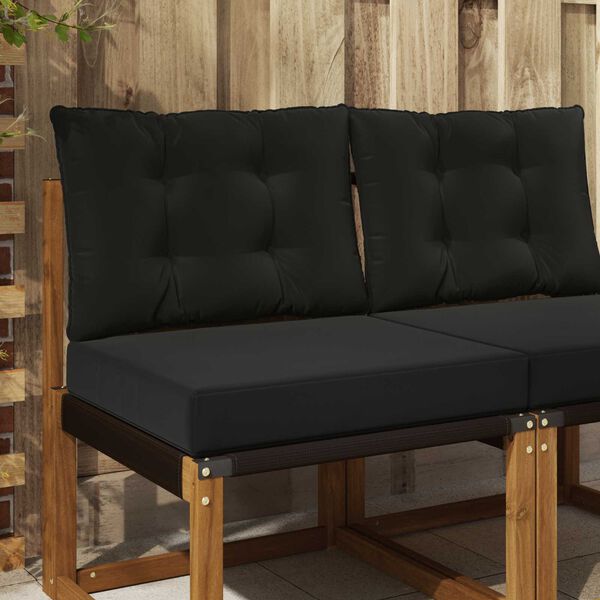 vidaXL Perna pentru canapea de exterior 2 pcs Negru Poliester