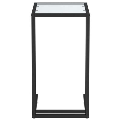 vidaXL Masă laterală de calculator, transparent, 50x35x65 cm, sticlă