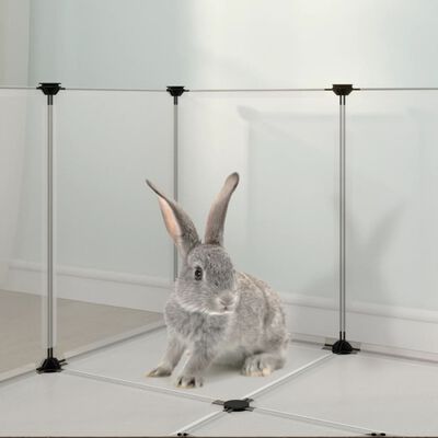 vidaXL Cușcă pentru animale mici transparent 144x74x46,5 cm PP și oțel