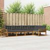 vidaXL Set de canapele de exterior cu pernă 5 pcs Natural și Antracit