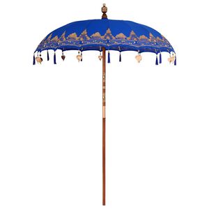 vidaXL Parasol Balinez albastru 185 x 185 x 260 cm