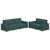 vidaXL Set de canapele cu perne, 2 piese, verde &icirc;nchis, textil