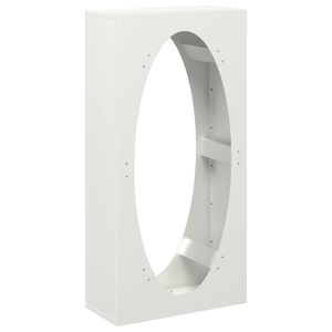 vidaXL Suport pentru lemne de foc alb Oțel laminat la rece