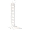 vidaXL Duș exterior 223 cm Lemn masiv de pin și oțel inoxidabil Alb
