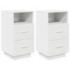 vidaXL Noptiera cu 2 sertare alb 36x36x68 cm