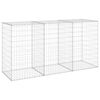 vidaXL Perete gabion cu capace, 200 x 60 x 100 cm, oțel galvanizat