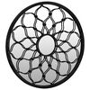 vidaXL Oglindă de grădină rotundă, negru, 40x3 cm, fier, uz exterior