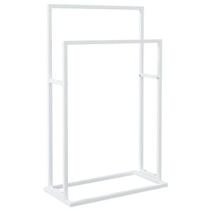 vidaXL Suport de prosoape autonom, alb, 48x24x78,5 cm, fier