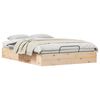 vidaXL Cadru de pat ottoman cu depozitare natural 135 x 190 cm