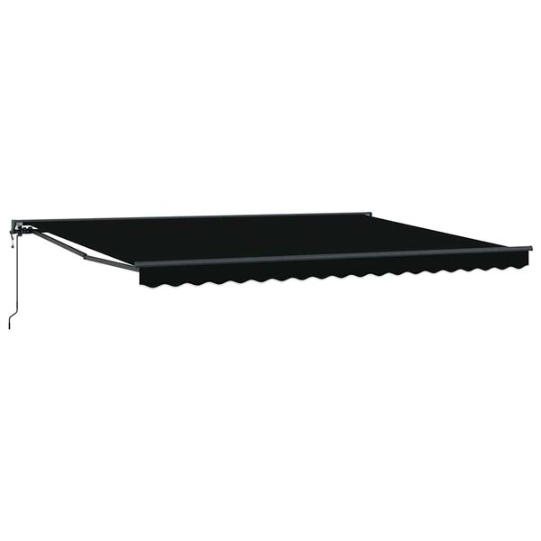 vidaXL Cortina Retractabilă Negru 450 &times; 300 cm Poliester și metal