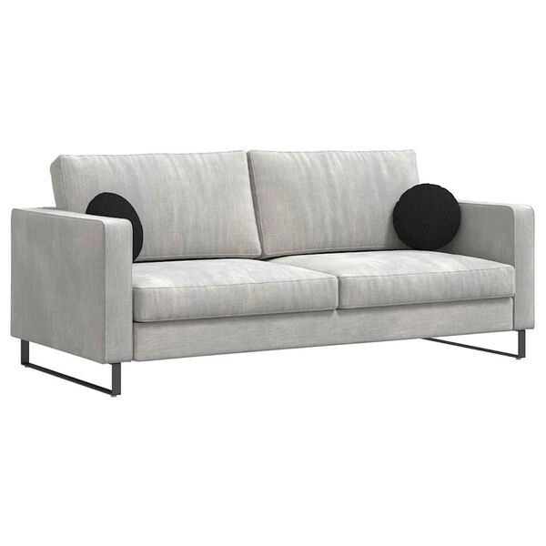 vidaXL Perne de Șezut 2 pcs Negru Ø30 x 13 cm țesătură