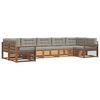 vidaXL Set de canapele de exterior 7 pcs Gri natural și deschis