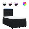 vidaXL Pat box spring cu saltea, negru, 120x190 cm, catifea