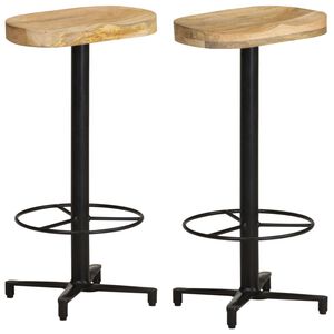 vidaXL Scaune de bar, 2 buc., 76 cm, lemn masiv de mango