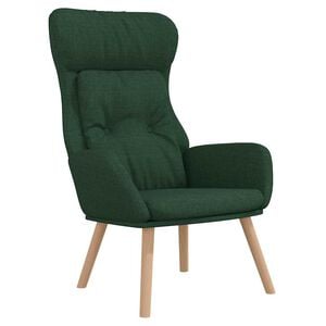 vidaXL Scaun de relaxare, verde &icirc;nchis, material textil