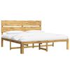 vidaXL Cadru de pat dublu cu spătar ROSTOCK Alb 200 x 200 cm