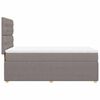 vidaXL Pat box spring cu saltea, gri taupe, 90x190 cm, textil