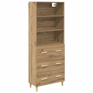 vidaXL Bufet Stejar Artizanal 69,5 x 32,5 x 180 cm Lemn compozit