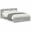 vidaXL Cadru de pat cu depozitare și tăblie Sonoma gri 160 x 200 cm