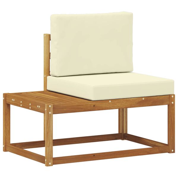 vidaXL Set de canapele de exterior cu pernă 2 pcs natural