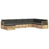 vidaXL Set de canapele de exterior 8 buc. Alb și antracit Poliester