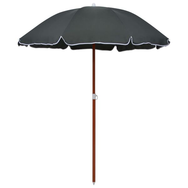 vidaXL Umbrelă de soare de grădină cu st&acirc;lp din oțel, antracit, 180 cm