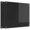 vidaXL Panou de bucătărie 2 buc. Negru 70 x 60 cm sticlă securizată