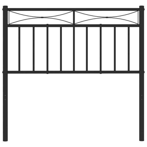 vidaXL Tăblie de pat de schimb metalică, negru, 90 cm