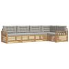 vidaXL Set de canapele de exterior 6 pcs Alb și gri deschis Poliester