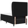 vidaXL Pat cu arcuri cu saltea cu headboard Negru 80 x 200 cm țesătură