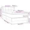 vidaXL Pat box spring cu saltea, albastru &icirc;nchis, 90x200 cm, catifea