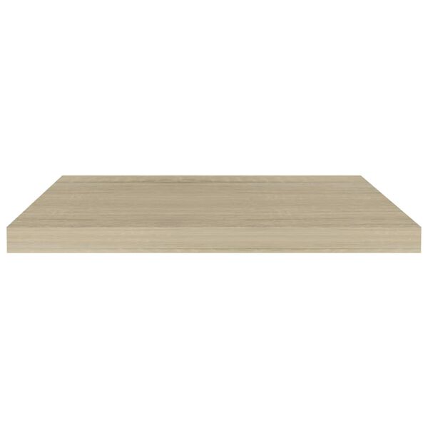 vidaXL Rafturi de perete suspendate, 2 buc., stejar 60x23,5x3,8 cm MDF