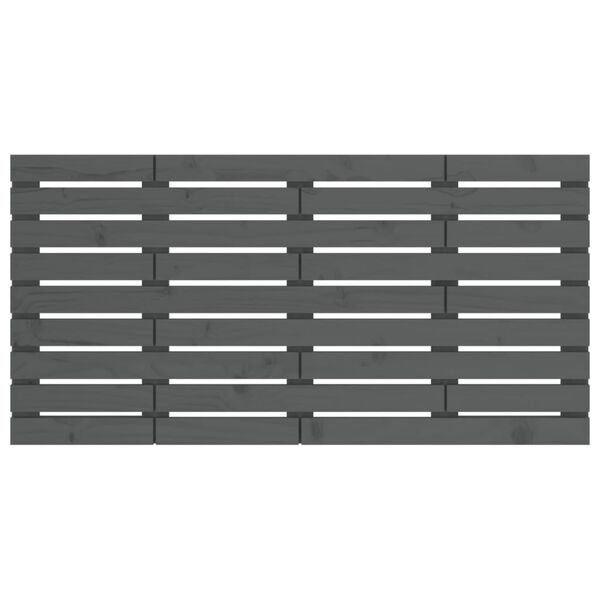 vidaXL Tăblie de pat pentru perete, gri, 141x3x63 cm, lemn masiv pin