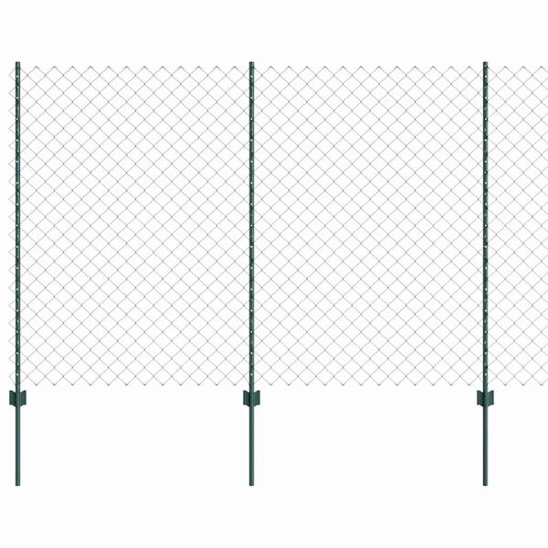 vidaXL Gard cu St&acirc;lp Verde 1,5 x 25 m Oțel