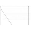 vidaXL Gard din plasă sudată pentru fixare &icirc;n sol 25 x 1,2 m Argintiu