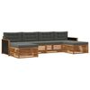 vidaXL Set de canapele de exterior 6 buc. Lemn Solid de Acacia