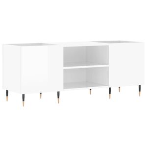 vidaXL Dulapuri pentru discuri alb lucios 121x38x48 cm, lemn prelucrat